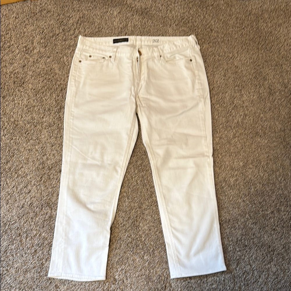 J Crew Cropped Matchstick White Jeans